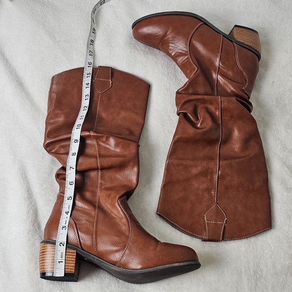 Muk Luks Original Pull-On Chestnut Saddle Up Cowgirl Boot Water Resistant Size 8 - Picture 5 of 11